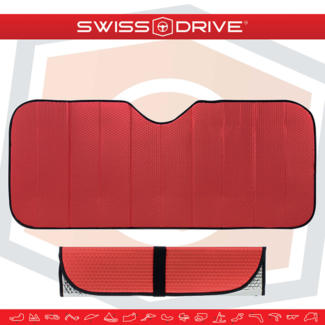 Ηλιοπροστασία Παρμπρίζ Αλουμινίου Κόκκινο Matte Large ΜΑΤΤRED 145x70cm 1 Τεμάχιο - Image 10