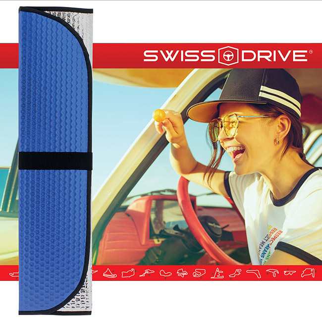 Ηλιοπροστασία Παρμπρίζ Αλουμινίου Μπλε Matte Large ΜΑΤΤBLU 145x70cm 1 Τεμάχιο - Image 4