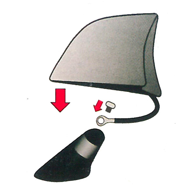 Κεραία Οροφής Αυτοκινήτου Καρχαρία Τύπου Bmw 740 F01 Carbon Look Με Καλώδιο Σύνδεσης Και Κανονική Λειτουργία 17cm 1 Τεμάχιο - Image 3