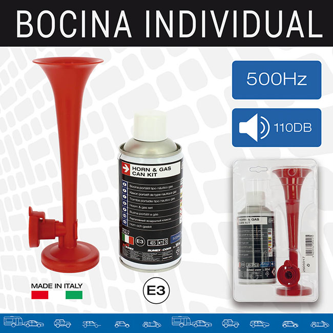 Κόρνα Γηπέδου Με Φιάλη 300ml 500hz 110db Με Πιστοποίηση E3 Made in Italy 1 Τεμάχιο - Image 4