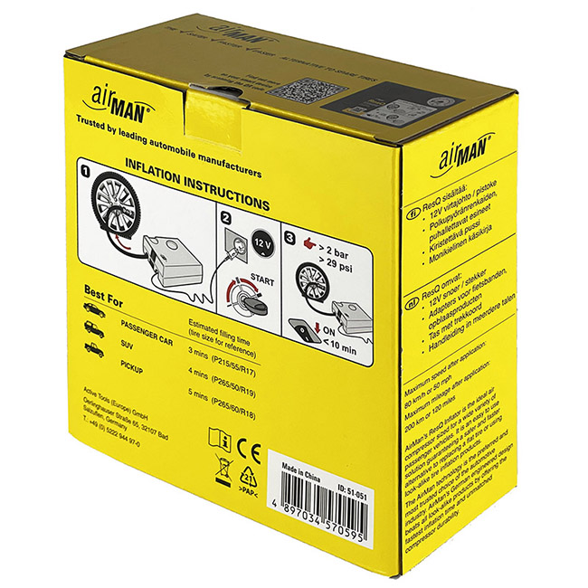 Κομφλέρ Αέρος - Κομπρεσέρ Air Man Μικρό Resq Tire Inflator (51-051) 1 Τεμάχιο - Image 10
