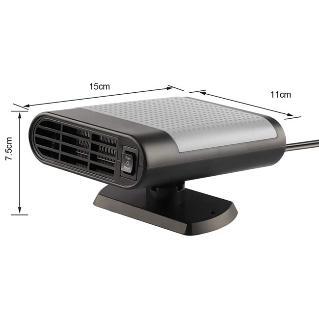 Αερόθερμο Αναπτήρα Αυτοκινήτου 12V 150W Μαύρο-Γκρι 1 Τεμάχιο - Image 3