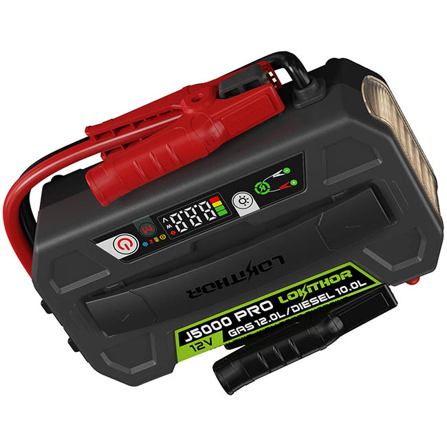 Εκκινητής Μπαταριών Αυτοκινήτου, Powerbank, Φακός Led 3 Σε1 Lokithor J5000 Pro LifePO4 12 Volt 5000A 1 Τεμάχιο - Image 3