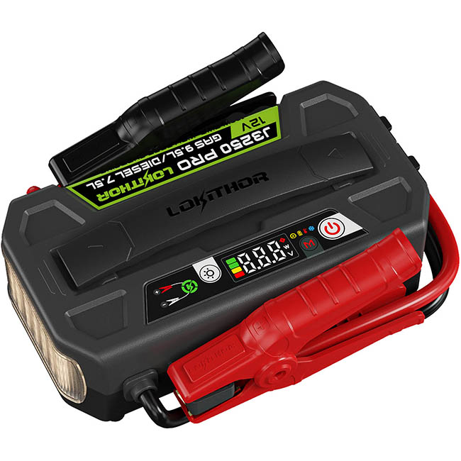 Εκκινητής Μπαταριών Αυτοκινήτου, Powerbank, Φακός Led 3 Σε1 Lokithor J3250 Pro LifePO4 12 Volt 3250A 1 Τεμάχιο - Image 3