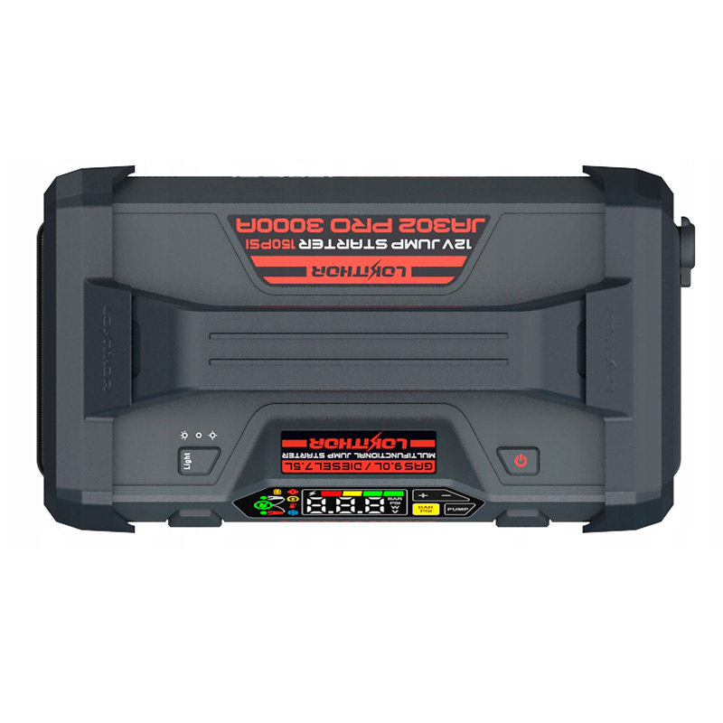 Εκκινητής Μπαταριών Αυτοκινήτου, Powerbank, Κομπρεσσέρ Αέρος 150PSI, Φακός Led 4 Σε1 Lokithor JA302 PRO 12 Volt 3000A 1 Τεμάχιο - Image 5