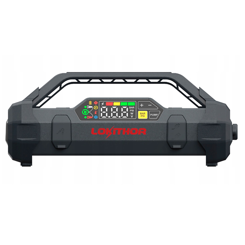 Εκκινητής Μπαταριών Αυτοκινήτου, Powerbank, Κομπρεσσέρ Αέρος 150PSI, Φακός Led 4 Σε1 Lokithor JA302 PRO 12 Volt 3000A 1 Τεμάχιο - Image 8