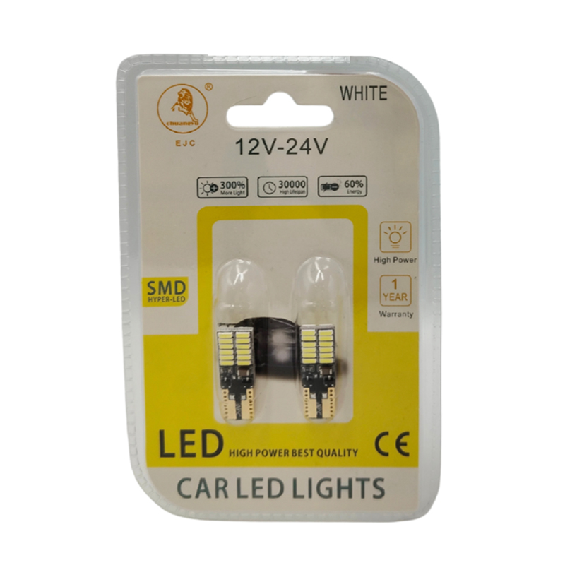 Λάμπες T10 24 Led 106335-100455 Ψείρες Λευκό 12V-24V 2 Τεμάχια