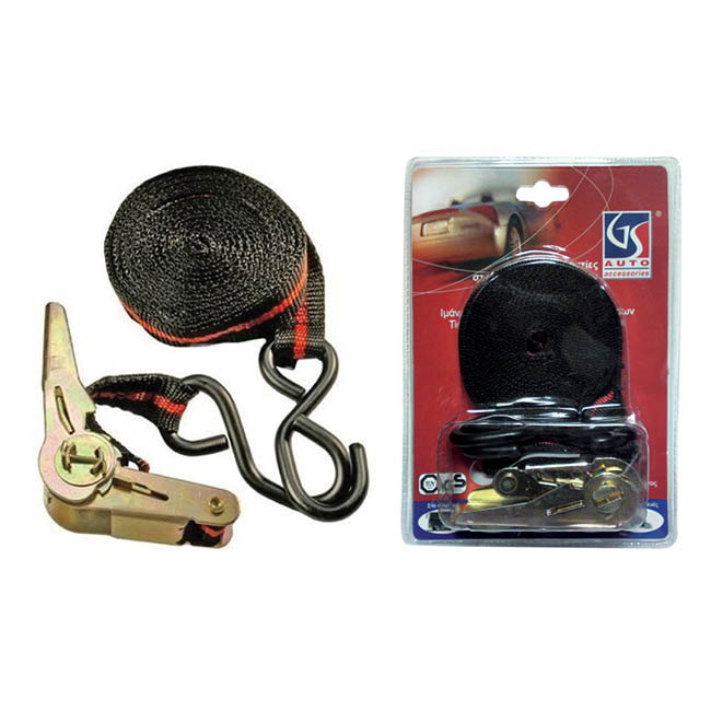 Ιμάντας Πρόσδεσης Με Καστάνια Και Γάντζους 2.5cm X 5 Μέτρα 1 Τεμάχιο - Image 3