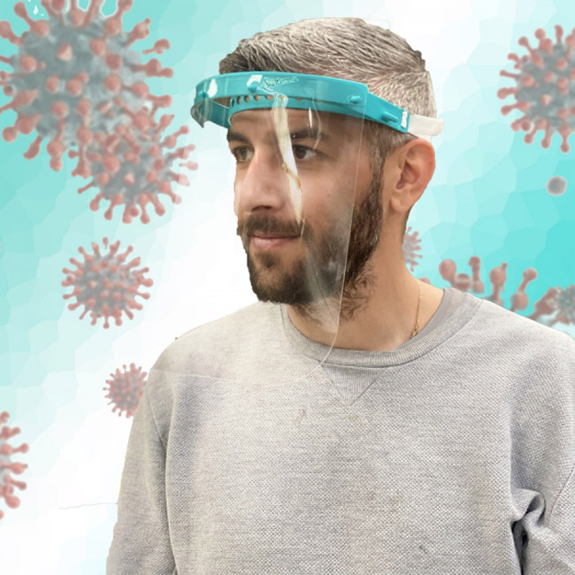 Μάσκα ασπίδα προστασίας προσώπου με ανταλλακτικό 1 Τεμάχιο - Image 6