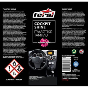 18555_BUBBLE copy Γυαλιστικό Ταμπλό Feral Με Άρωμα Bubble 500ml 1 Τεμάχιο