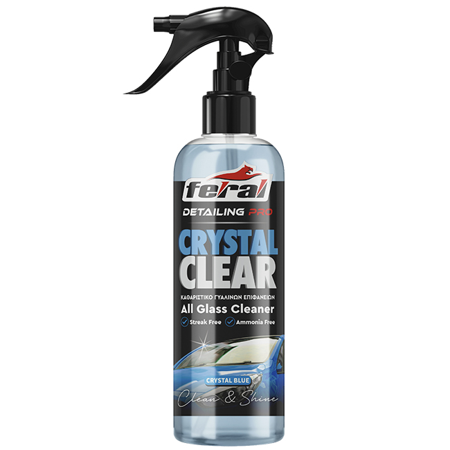 Καθαριστικό Τζαμιών Crystal Blue Feral Detailing Pro 750ml 1 Τεμάχιο