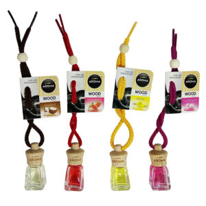 Αρωματικό Αυτοκινήτου Κρεμαστό Μπουκαλάκι Με Ξύλινο Καπάκι Aroma 4ml Με Άρωμα Vanilla