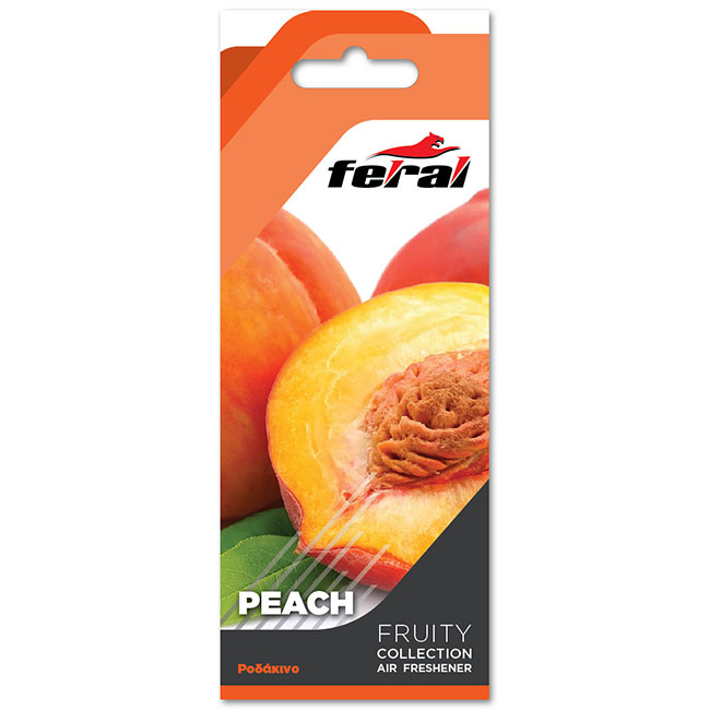 Αρωματικό Αυτοκινήτου Κρεμαστό Feral Fruity Collection Peach 1 Τεμάχιο - Image 2