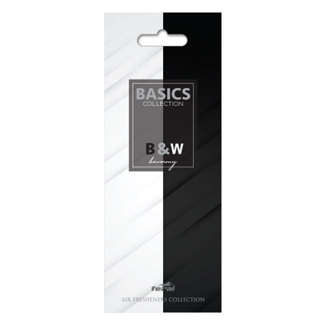 Αρωματικό Αυτοκινήτου Κρεμαστό Feral Basics Collection Black & White Harmony 1 Τεμάχιο - Image 2