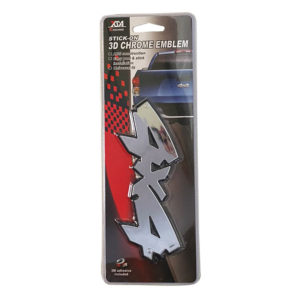 Αυτοκόλλητο Σήμα Χρωμίου “4×4” 14x5cm 1Τμχ