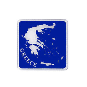 Αυτοκόλλητος Χάρτης Ελλάδα “Greece” Τετράγωνος Σμάλτο 7.8×7.8cm 1Τμχ