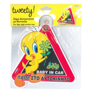 Σήμα “Μωρό Στο Αυτοκίνητο” Tweety Με Βεντούζα 5442 1Τμχ