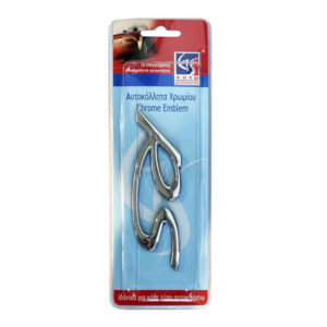 Αυτοκόλλητο Σήμα Χρωμίου 3D “RS” 11×4.5cm 1Τμχ