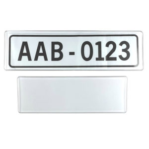 Καλύμματα Πλαστικά Για Πλαίσια Πινακίδας Παλαιού Τύπου Διάφανα 42×12.5cm Και 33×10.5cm 2Τμχ