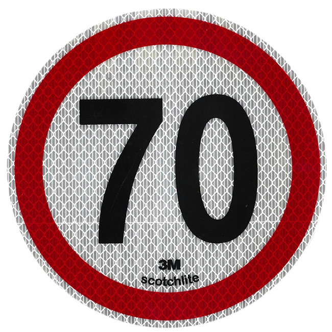 Αυτοκόλλητο Σήμα Όριο Ταχύτητας 3Μ “70” 15cm 1Τμχ