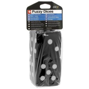 Ζάρια Κρεμαστά Διακοσμητικά Μαύρα 6x6cm 2 Τεμάχια