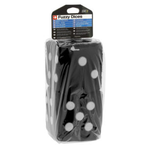 Ζάρια Κρεμαστά Διακοσμητικά ”Jumbo Size” Μαύρα 9x9cm 2 Τεμάχια