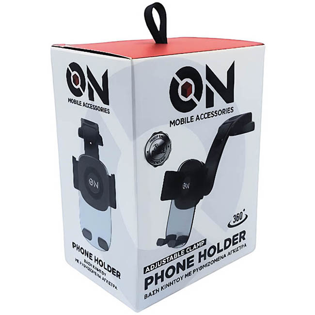 ON Mobile Accessories Βάση Κινητού Για Το Ταμπλό Με Ρυθμιζόμενα Άγκιστρα Μαύρη - Image 8