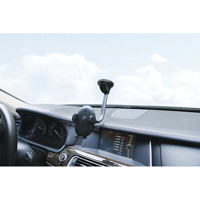 ON Mobile Accessories Βάση Κινητού Παρμπρίζ Με Βεντούζα Και Ευέλικτο Βραχίωνα Μαύρη - Image 2