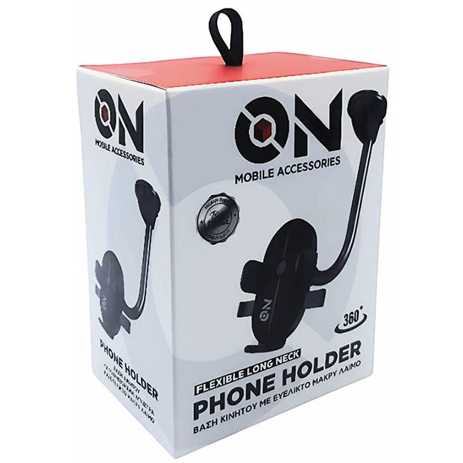 ON Mobile Accessories Βάση Κινητού Παρμπρίζ Με Βεντούζα Και Ευέλικτο Βραχίωνα Μαύρη - Image 8