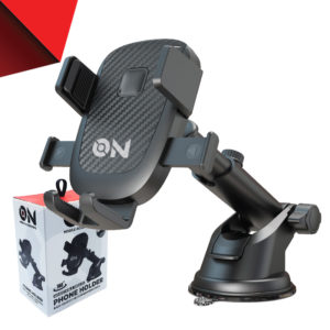 ON Mobile Accessories Βάση Κινητού Για Το Ταμπλό Με Άγκιστρα Και Ρυθμιζόμενη Γωνία Μαύρη