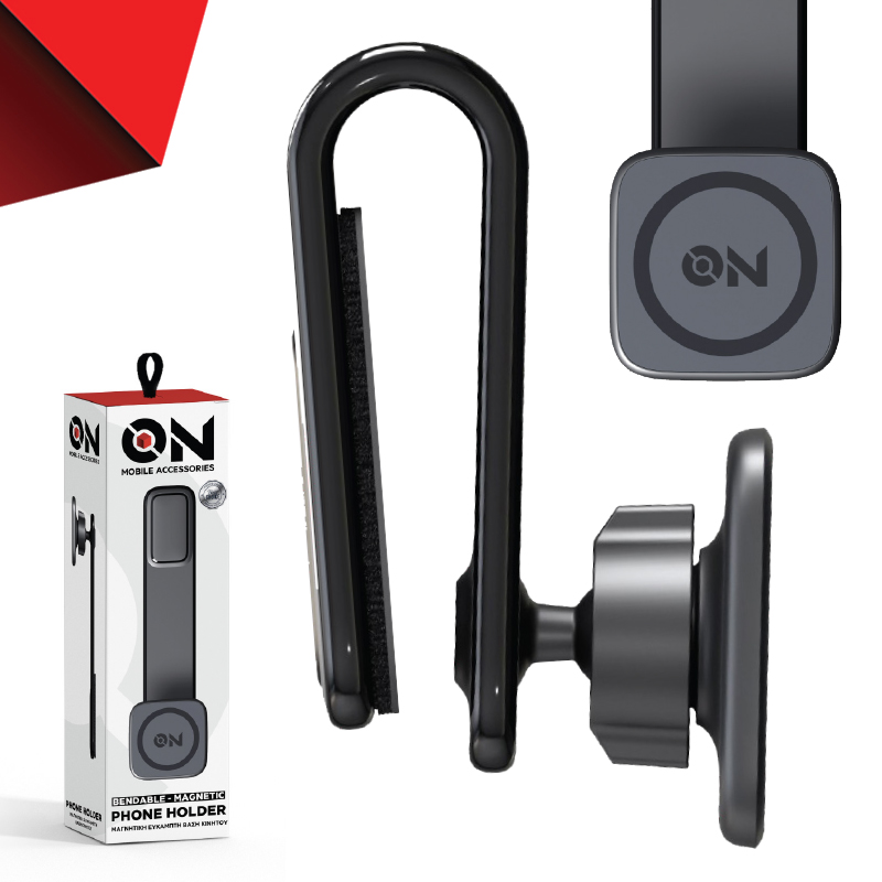 ON Mobile Accessories Βάση Κινητού Μαγνητική Και Εύκαμπτη Για Το Ταμπλό Μαύρη