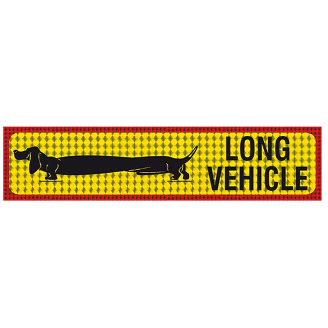 Πινακίδα Αυτοκόλλητη Φορτηγό Long Vehicle 49x9cm 1Τμχ