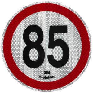 Αυτοκόλλητο Σήμα Όριο Ταχύτητας 3Μ “85” 15cm 1Τμχ