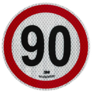 Αυτοκόλλητο Σήμα Όριο Ταχύτητας 3Μ “90” 15cm 1Τμχ