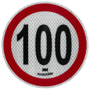 Αυτοκόλλητο Σήμα Όριο Ταχύτητας 3Μ “100” 15cm 1Τμχ