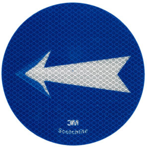 Αυτοκόλλητο Σήμα Πορείας “Βέλος” 3M Φ15cm 1Τμχ