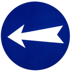 Αυτοκόλλητο Σήμα Πορείας “Βέλος” Φ15cm 1Τμχ