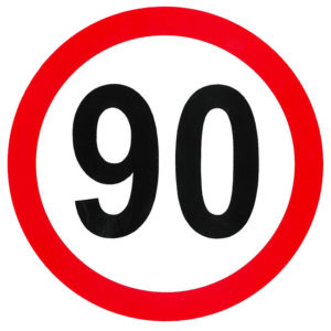 Αυτοκόλλητο Σήμα Όριο Ταχύτητας “90” 15cm 1Τμχ