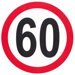 Αυτοκόλλητο Σήμα Όριο Ταχύτητας “60” 15cm 1Τμχ