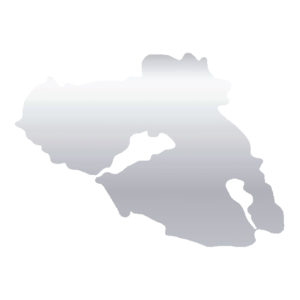 Αυτοκόλλητος Χάρτης Λέσβος Ασημί 10×7.5cm 1Τμχ