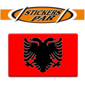 Αυτοκόλλητη Αλβανική Σημαία Σμάλτο 7×4.5cm 1Τμχ