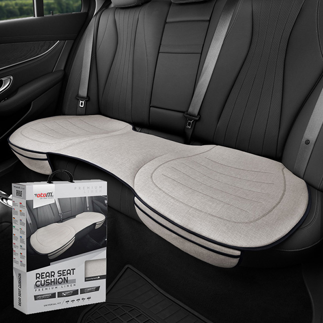 Προστατευτικό Καθίσματος Πίσω Θέσεων (Κάτω) Με Μπροστινές Τσέπες Otom Από Λινό Ύφασμα Μπεζ CRLN-103 1 Τεμάχιο - Image 5