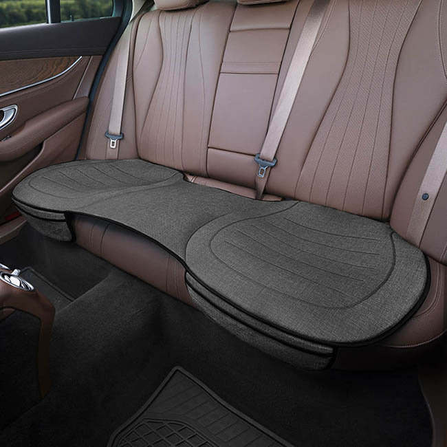 Προστατευτικό Καθίσματος Πίσω Θέσεων (Κάτω) Με Μπροστινές Τσέπες Otom Από Λινό Ύφασμα Γκρι CRLN-102 1 Τεμάχιο - Image 5