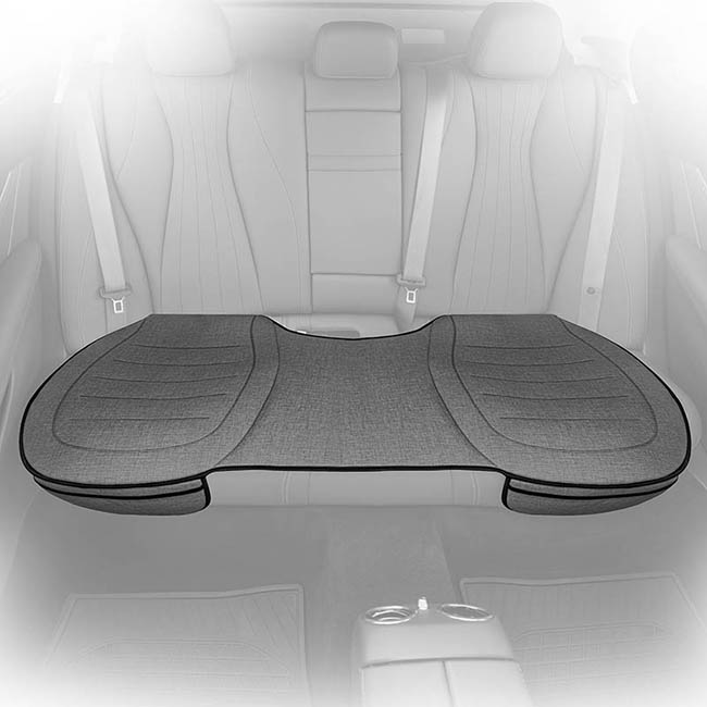 Προστατευτικό Καθίσματος Πίσω Θέσεων (Κάτω) Με Μπροστινές Τσέπες Otom Από Λινό Ύφασμα Γκρι CRLN-102 1 Τεμάχιο - Image 3
