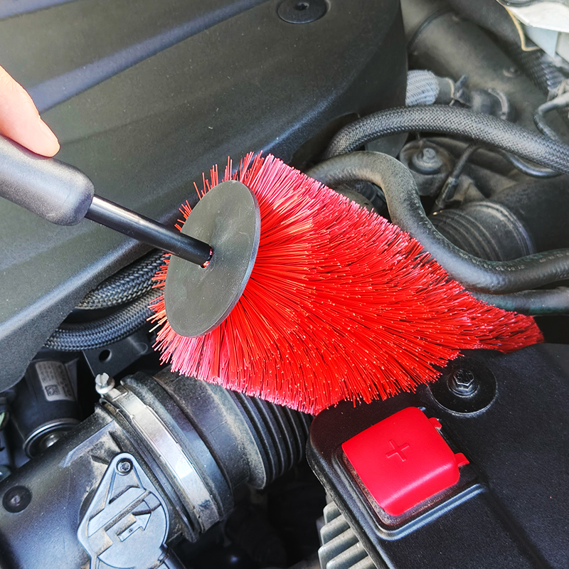 Βούρτσα Καθαρισμού Ζαντών Και Κινητήρα Detailing Pro Feral Μαύρη Κόκκινη 43.5cm 1 Τεμάχιο - Image 4