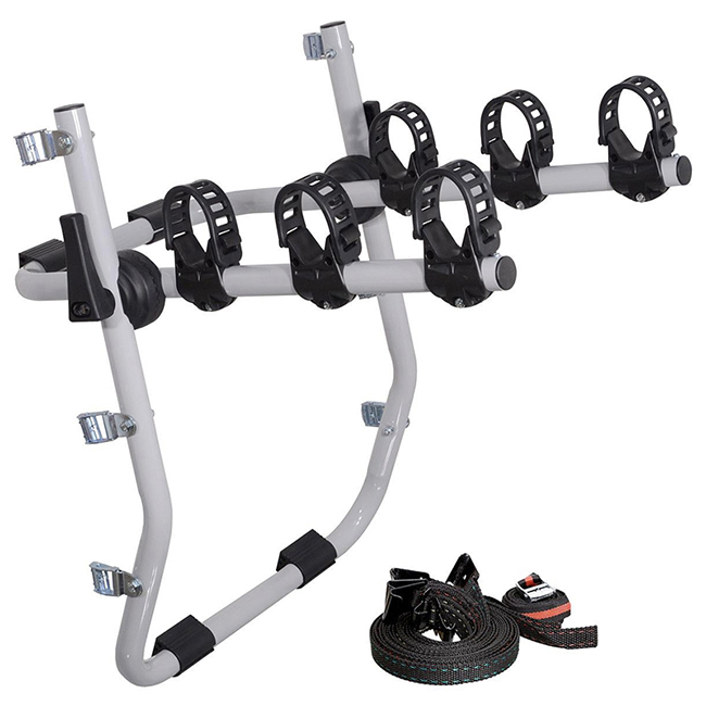 RACKIT RK004G Μπάρα / Βάση Ποδηλάτων Πορτ Παγκάζ 3 θέσεων Γκρι - Image 2