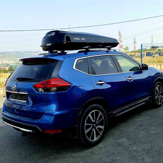 Μπαγκαζιέρα Οροφής Αυτοκινήτου Free 480lt Μαύρη Γυαλιστερή Με Διπλό Άνοιγμα Και Τοποθέτηση Quick Fix - Image 6