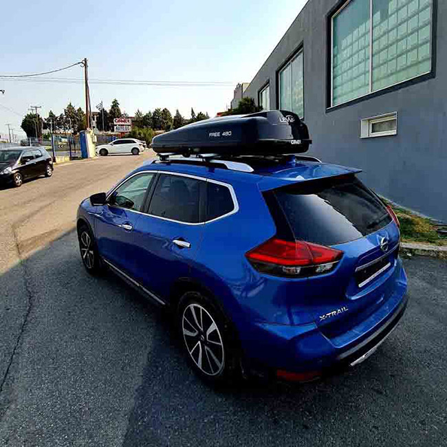 Μπαγκαζιέρα Οροφής Αυτοκινήτου Free 480lt Μαύρη Γυαλιστερή Με Διπλό Άνοιγμα Και Τοποθέτηση Quick Fix - Image 9