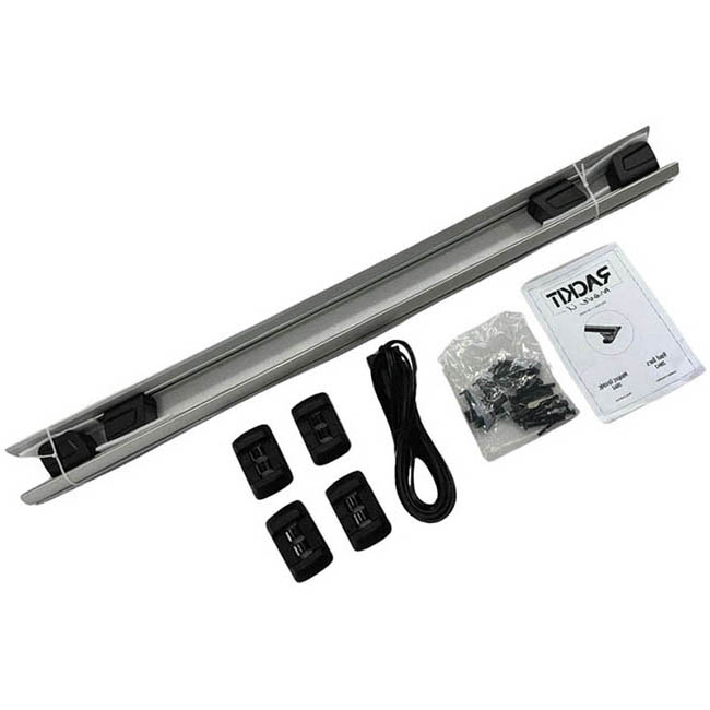 RACKIT RK009C Μπάρες Οροφής Αλουμινίου Αεροδυναμικές Universal Fix-Point Σετ με Πόδια & Κλειδαριά 120cm 2τμχ Ασημί - Image 3