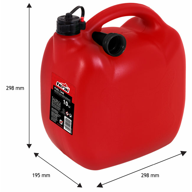 Μπετόνι - Δοχείο Καυσίμων Πλαστικό Κόκκινο 10lt Feral 1 Τεμάχιο - Image 2